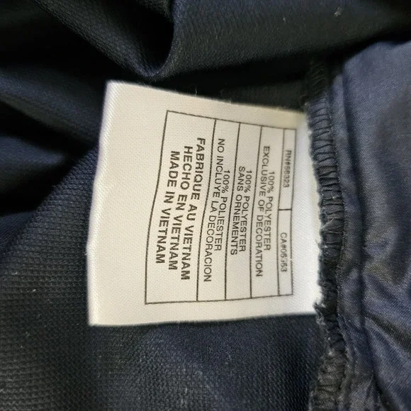 Nike Golf Windbreaker Vest Mens Large Navy Pullover Zip Pockets Elastic Bottom - Picture 5 of 8